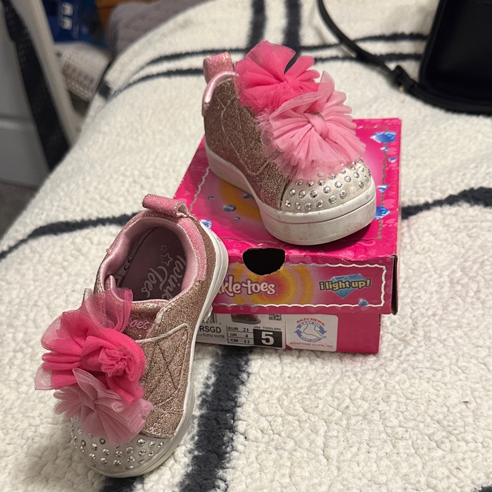 Skechers Pink Sparkle Kids Sneakers